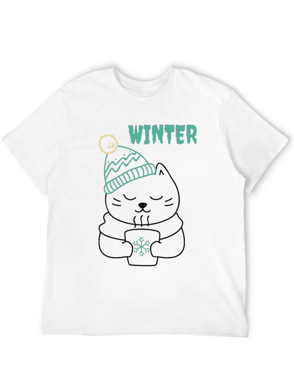 Winter Cat T-Shirt - Cozy & Cute