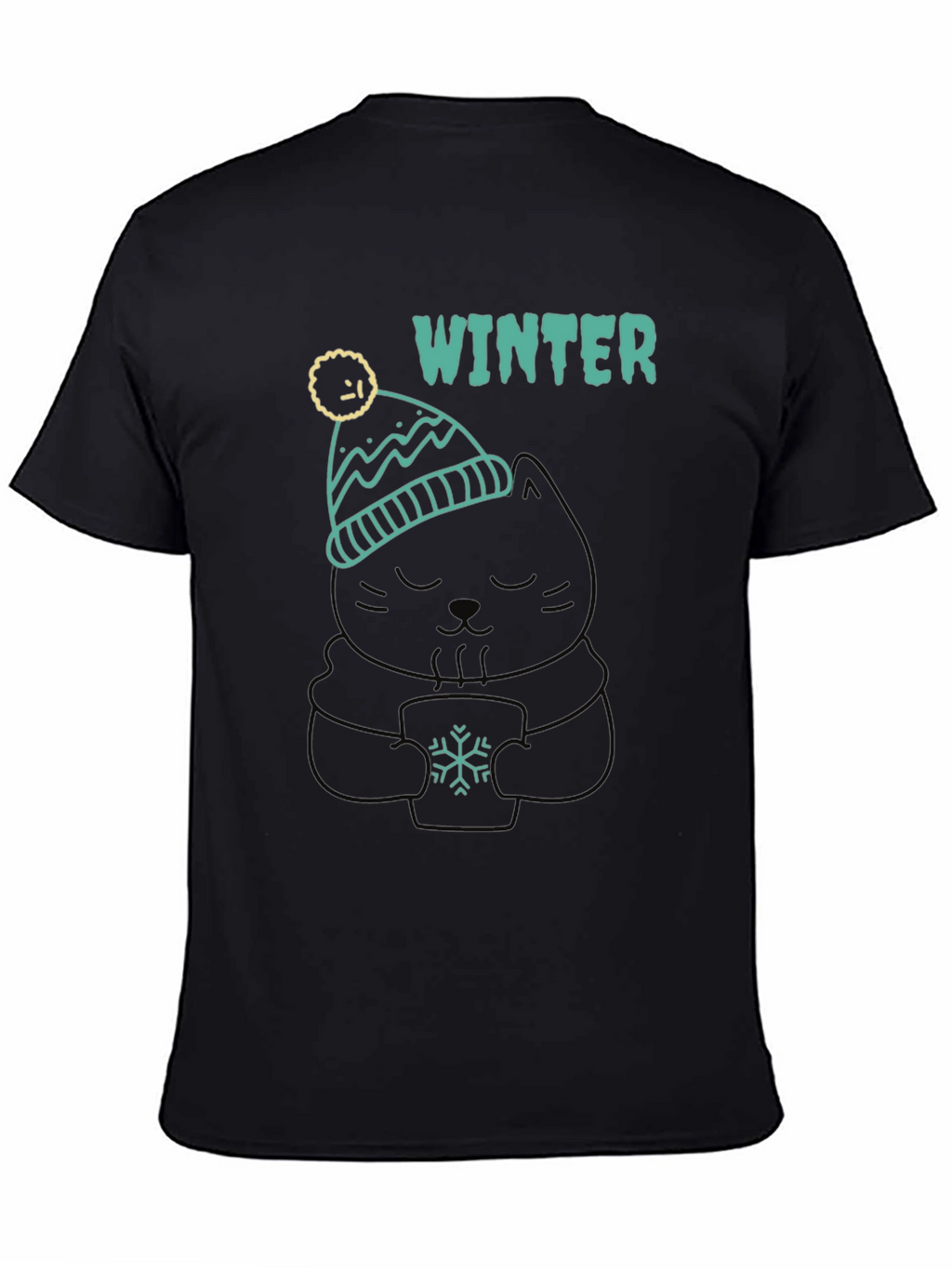 Winter Cat T-Shirt - Cozy & Cute