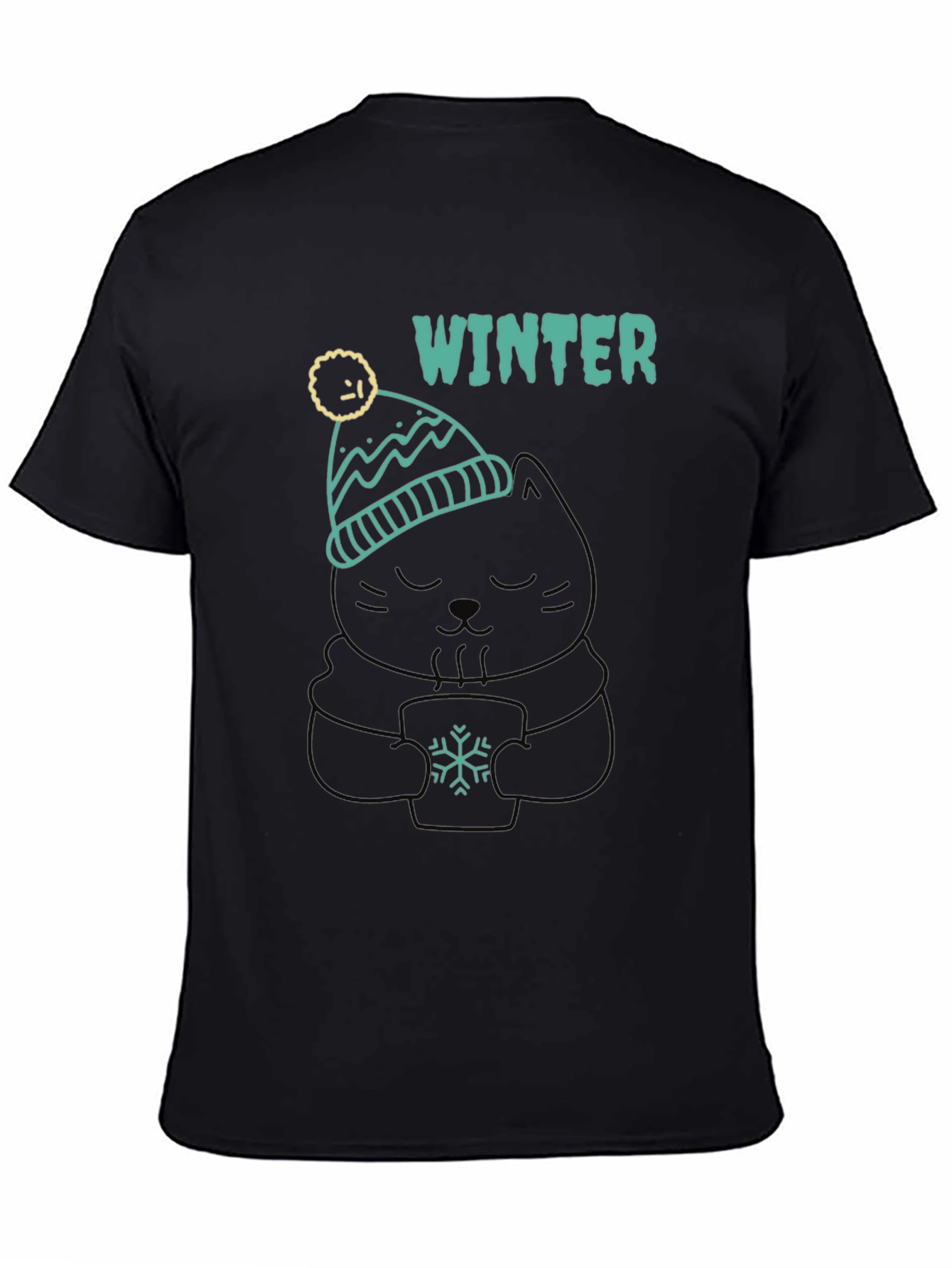 Winter Cat T-Shirt - Cozy & Cute