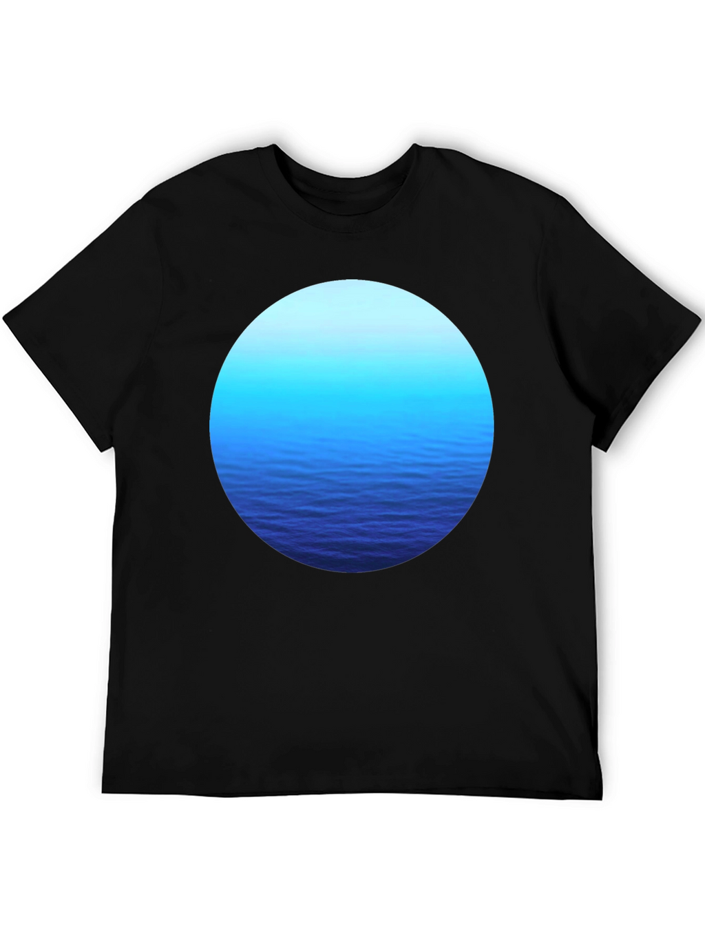 Ocean View Graphic Tee - Soft Black T-Shirt