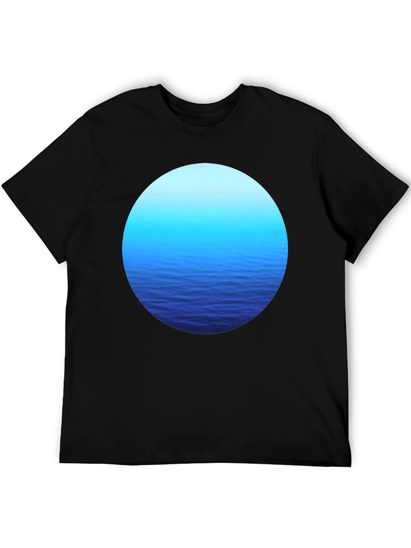 Ocean View Graphic Tee - Soft Black T-Shirt