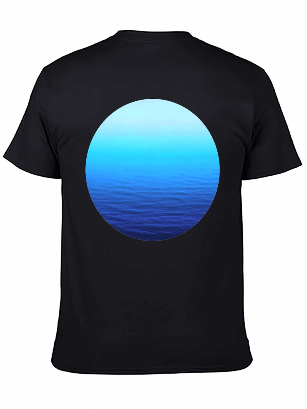 Ocean View Graphic Tee - Soft Black T-Shirt