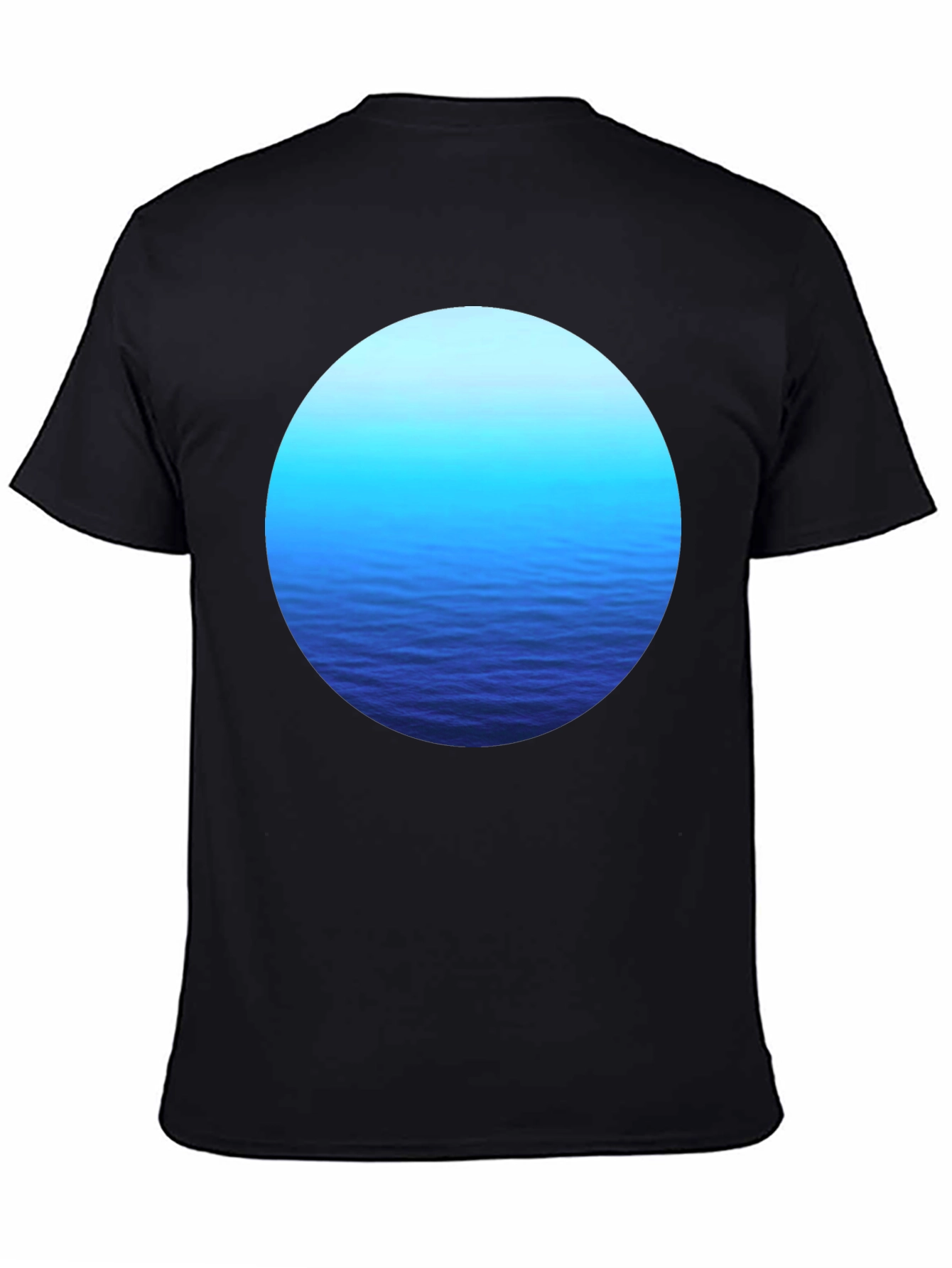 Ocean View Graphic Tee - Soft Black T-Shirt