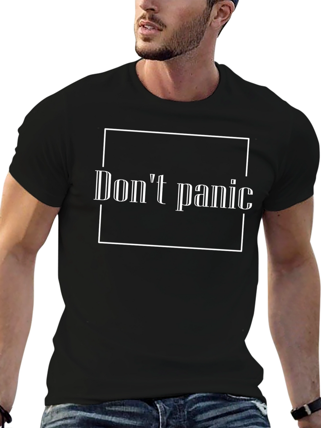 Dont Panic Graphic Tee - Black