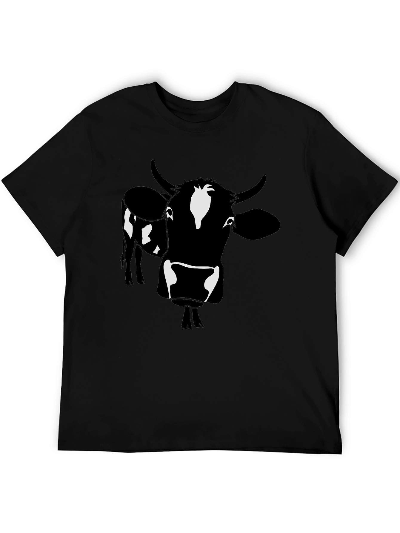 Black Cow Graphic Tee - Mens Short Sleeve Shirt