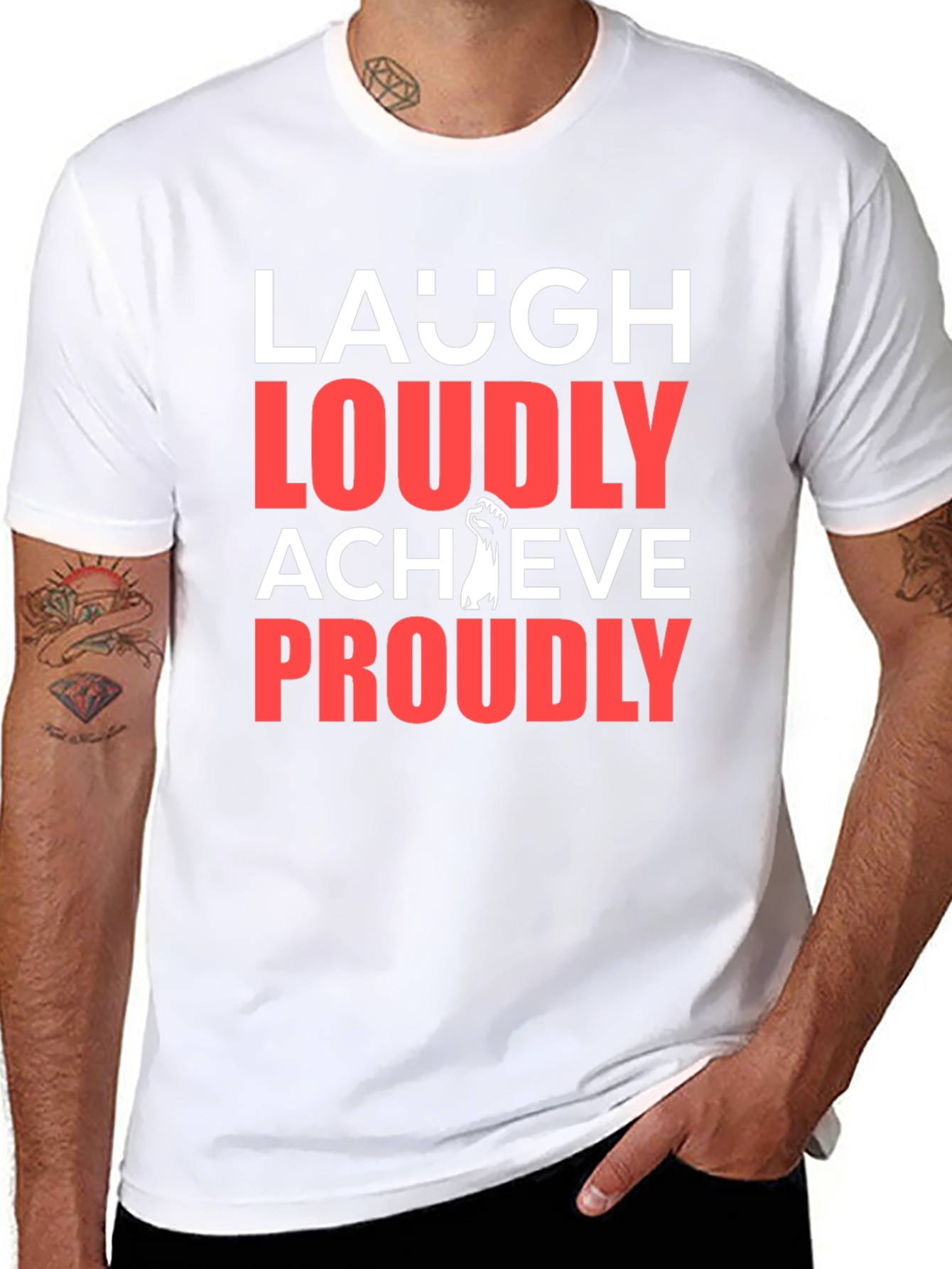 Laugh Loudly Achieve Proudly Graphic Tee