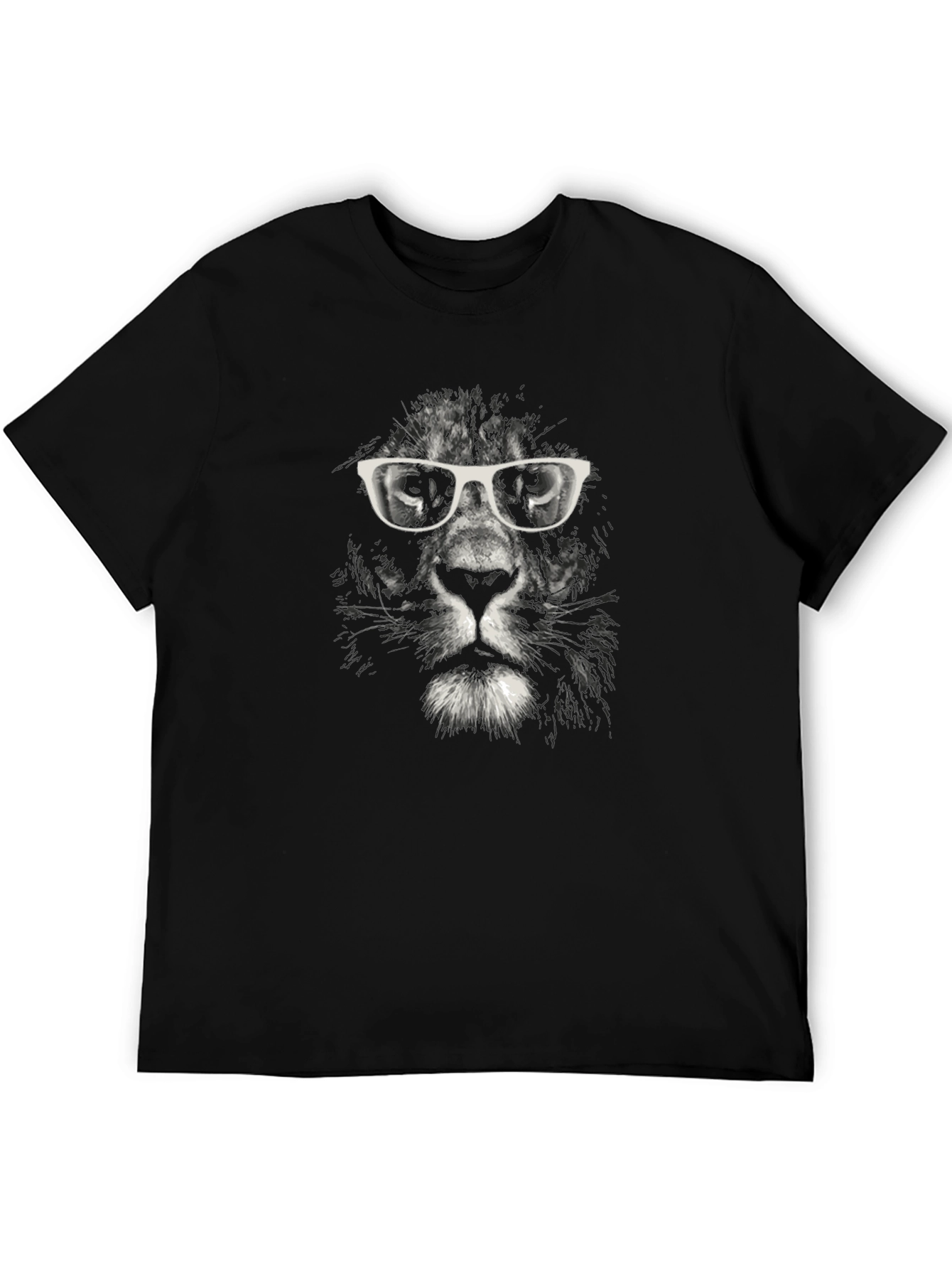 Cool Cat T-Shirt - Lion with Glasses Graphic Tee