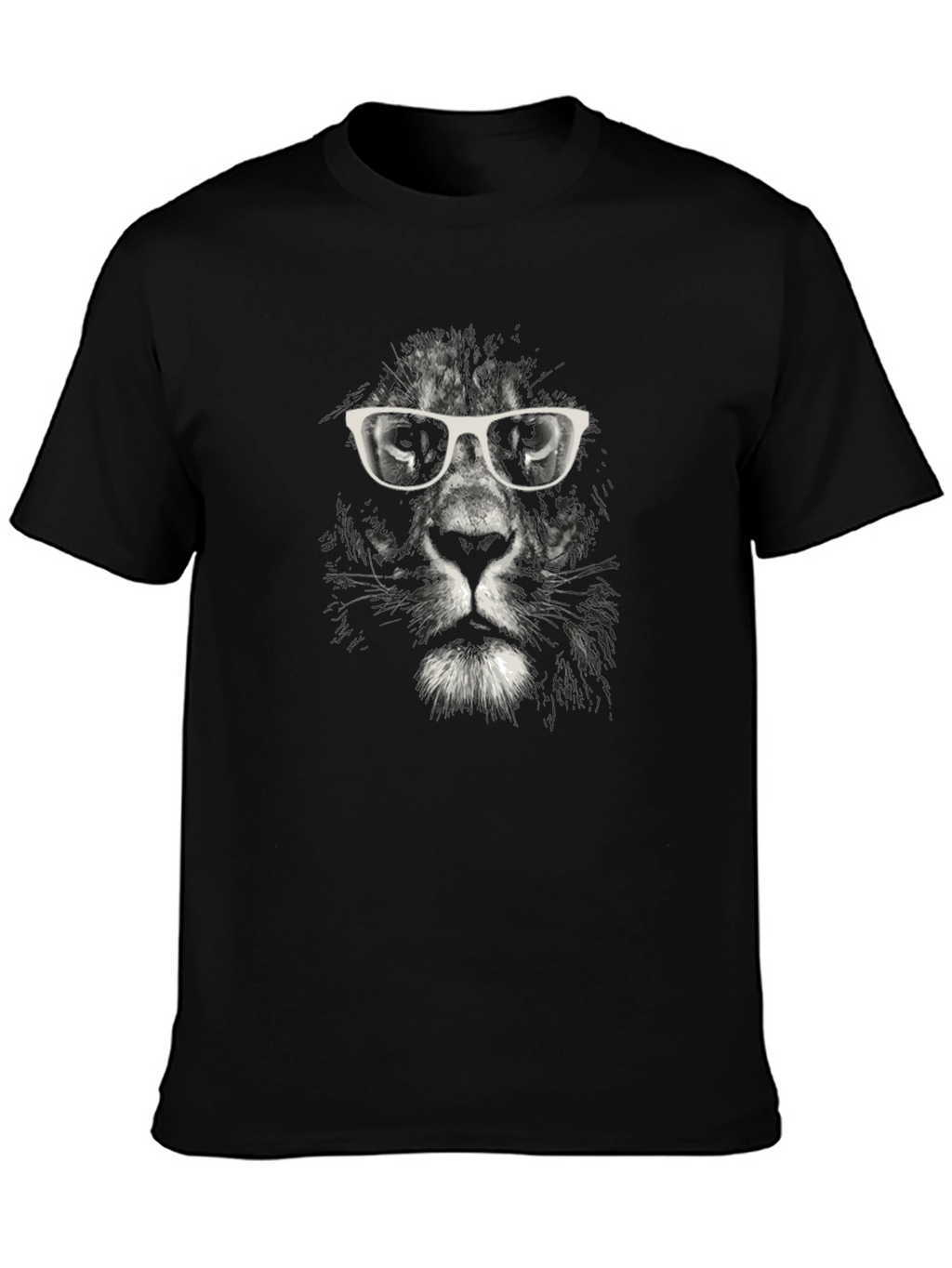 Cool Cat T-Shirt - Lion with Glasses Graphic Tee