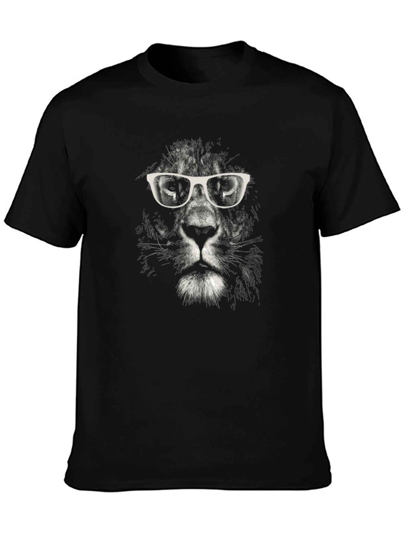Cool Cat T-Shirt - Lion with Glasses Graphic Tee