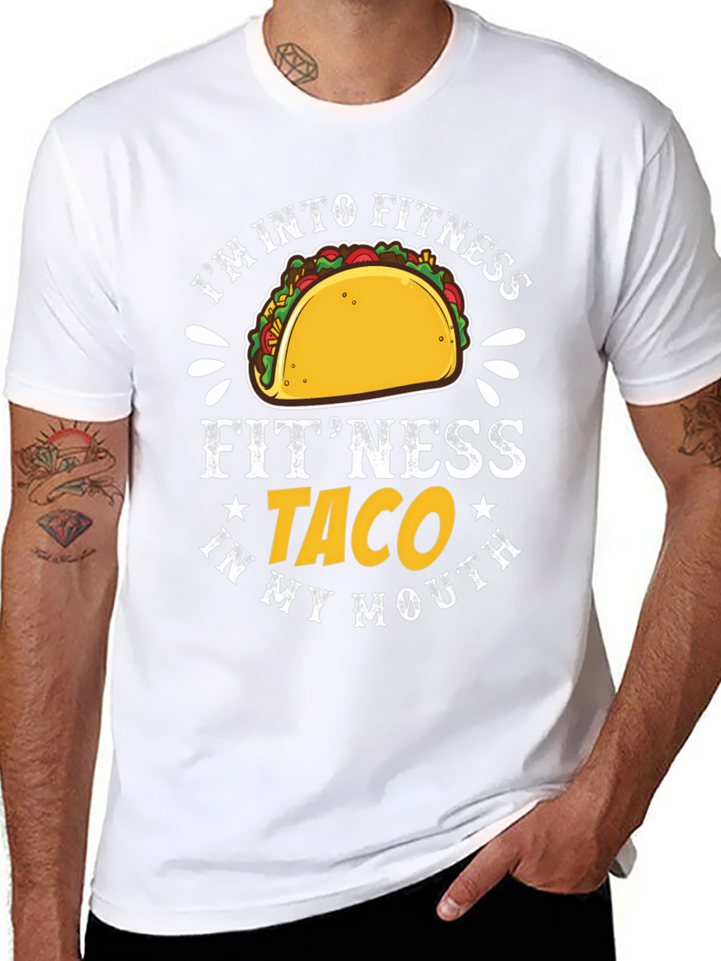 Fitness Taco Graphic T-Shirt - Humorous Tee