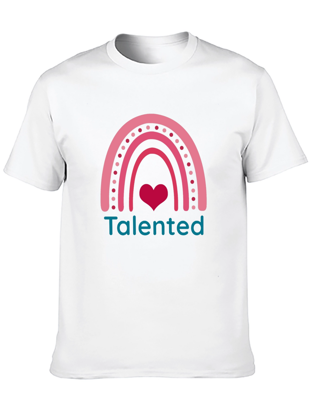 Talented Rainbow Heart Graphic Tee - Black