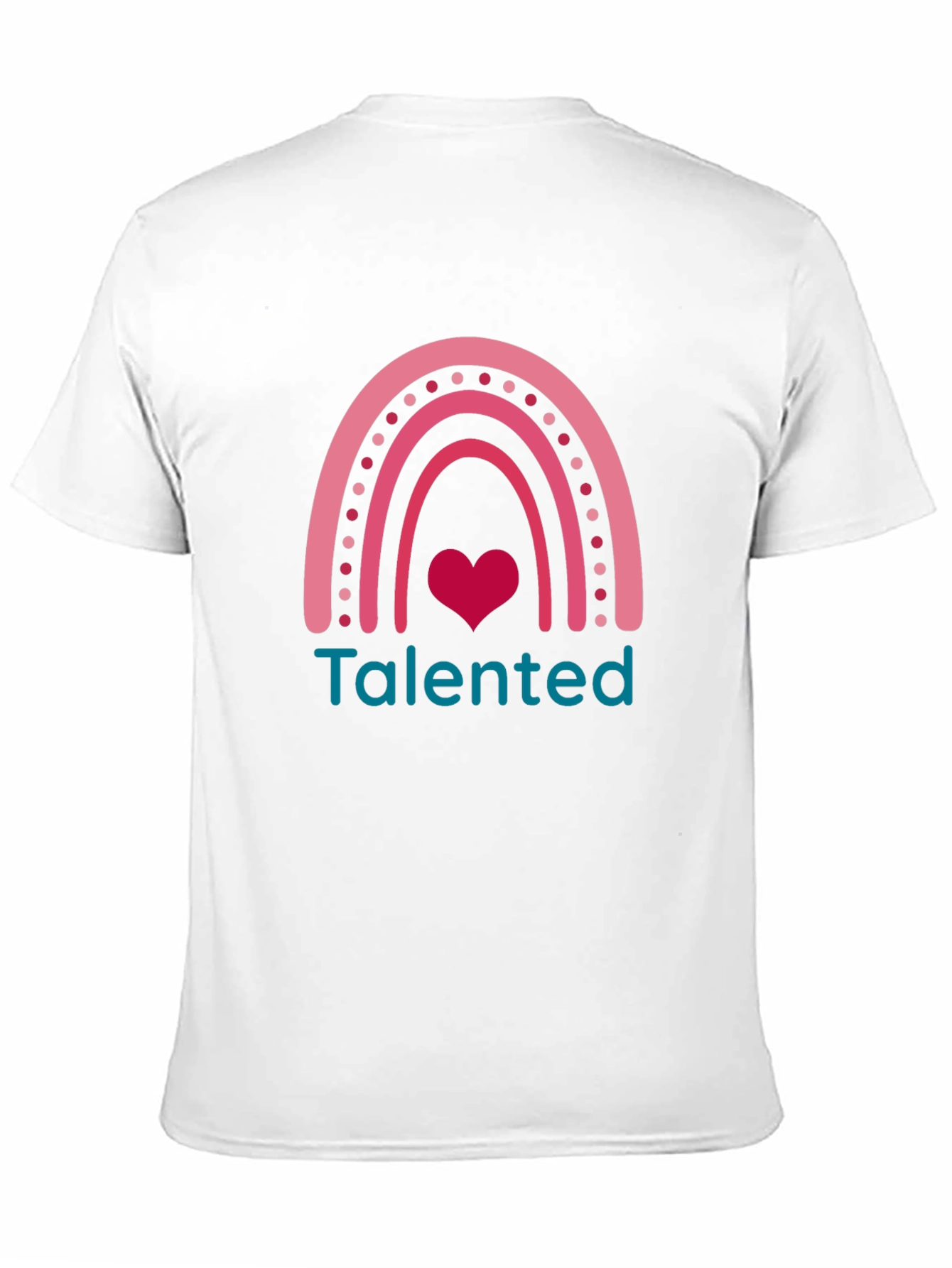 Talented Rainbow Heart Graphic Tee - Black