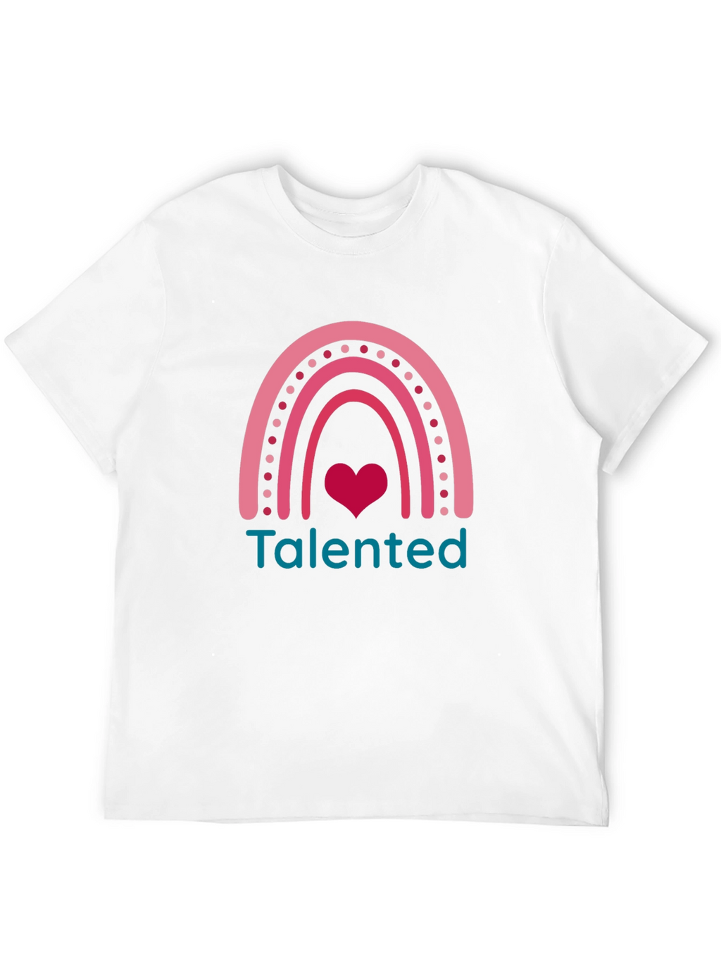 Talented Rainbow Heart Graphic Tee - Black