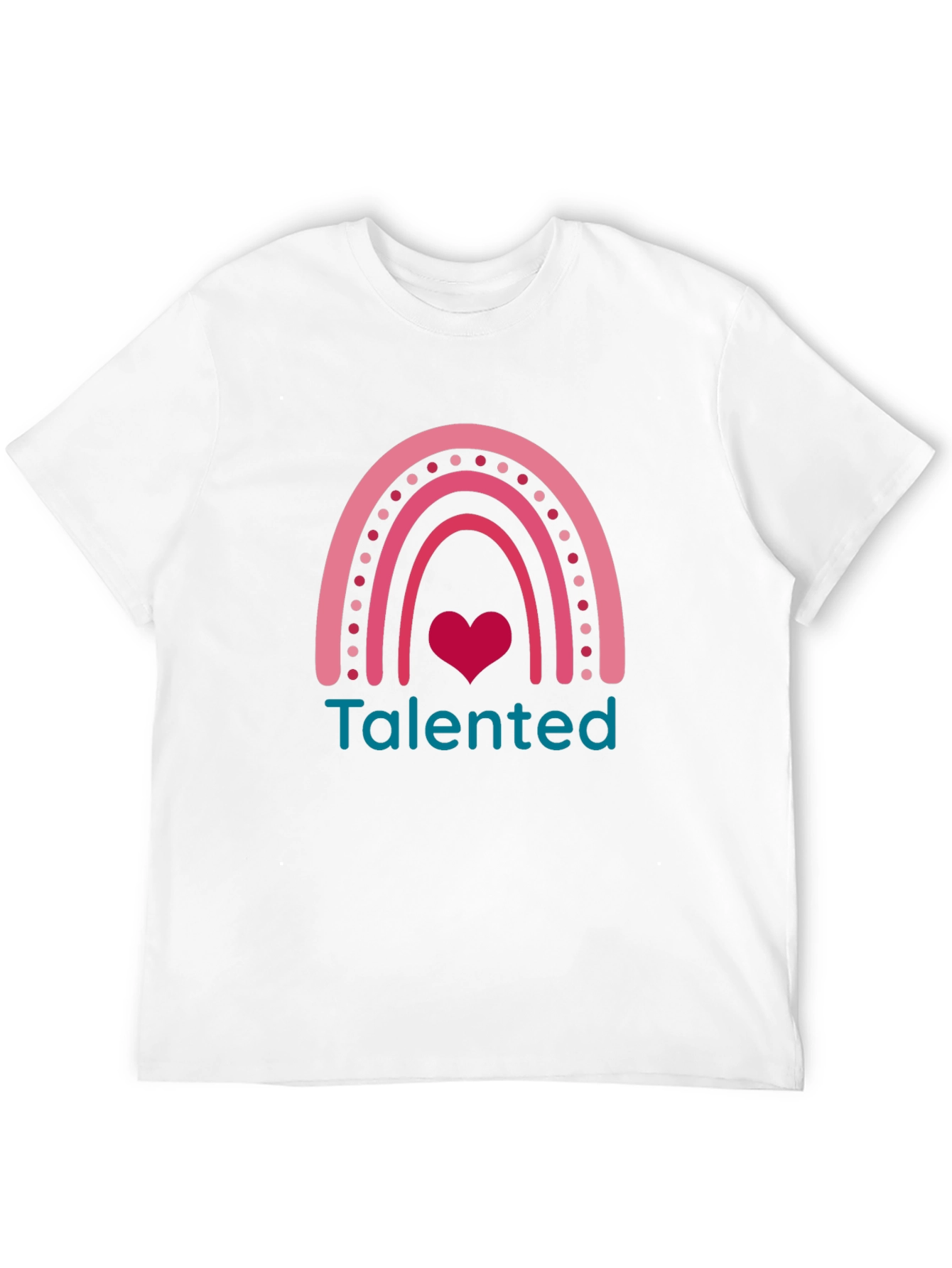 Talented Rainbow Heart Graphic Tee - Black