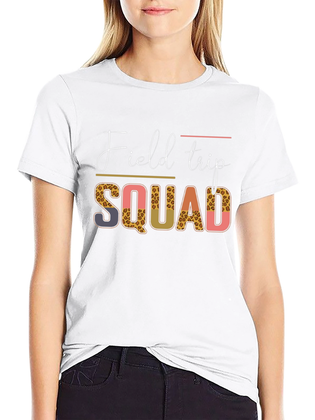 Field Trip Squad Tee - Leopard Print
