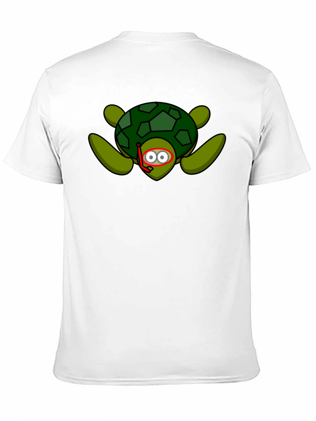 Snorkeling Turtle Graphic Tee - Black Cotton