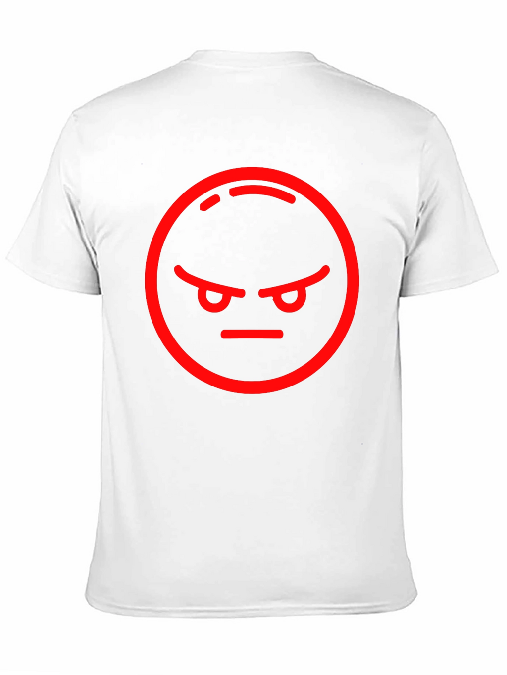 Angry Emoji Graphic Tee - Black Cotton Blend Shirt