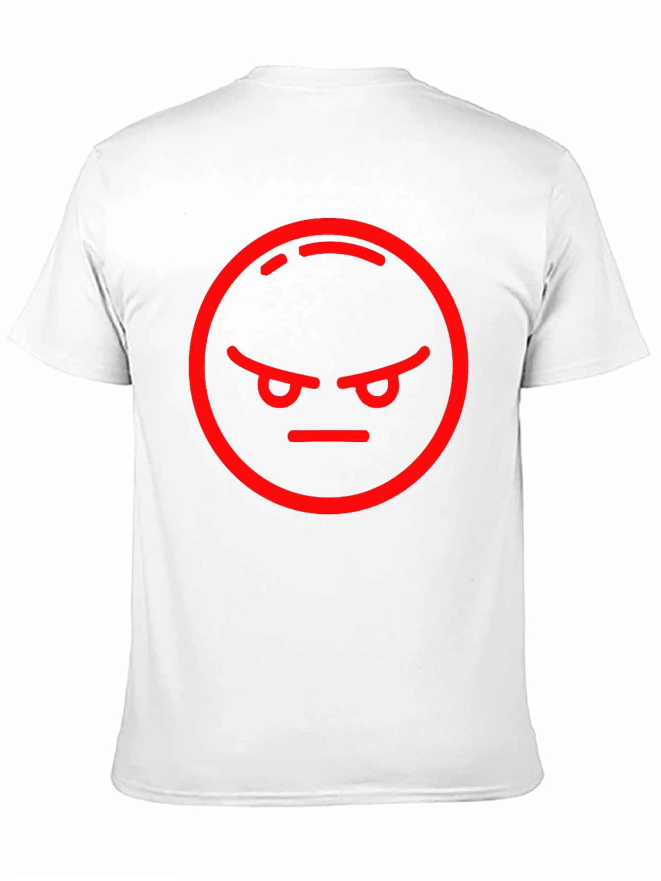 Angry Emoji Graphic Tee - Black Cotton Blend Shirt