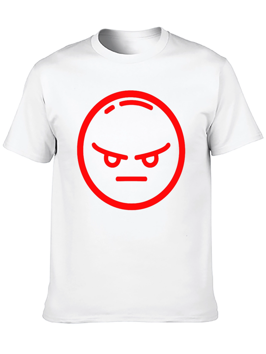 Angry Emoji Graphic Tee - Black Cotton Blend Shirt