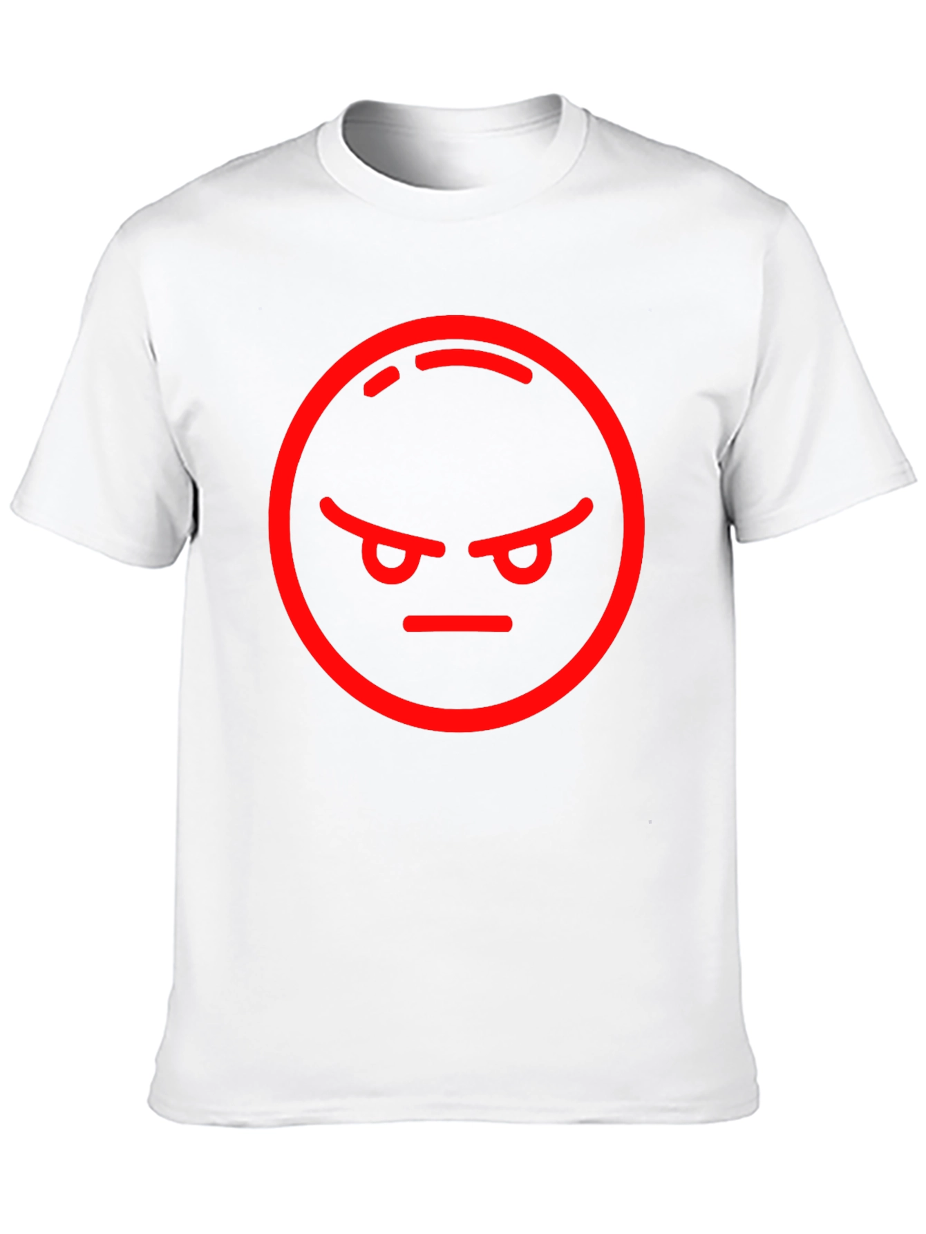 Angry Emoji Graphic Tee - Black Cotton Blend Shirt