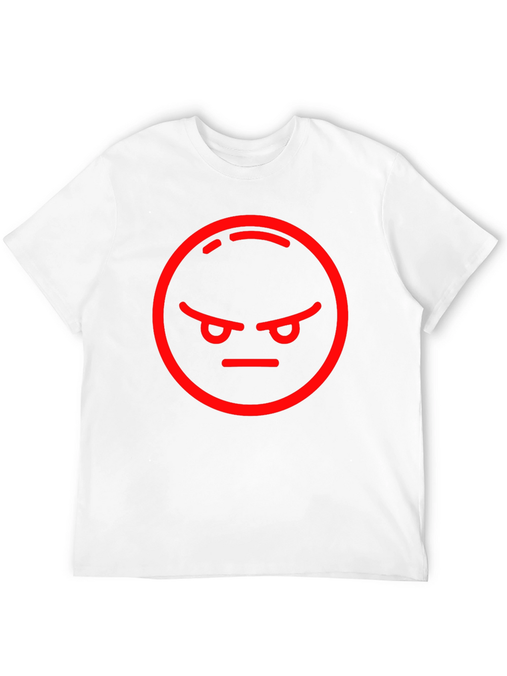 Angry Emoji Graphic Tee - Black Cotton Blend Shirt