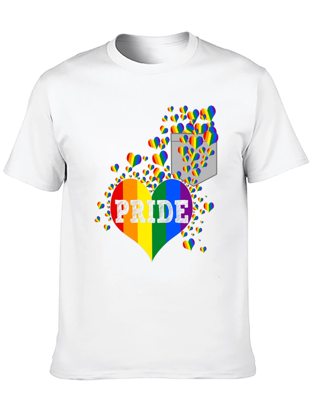 Pride Rainbow Heart Graphic T-Shirt