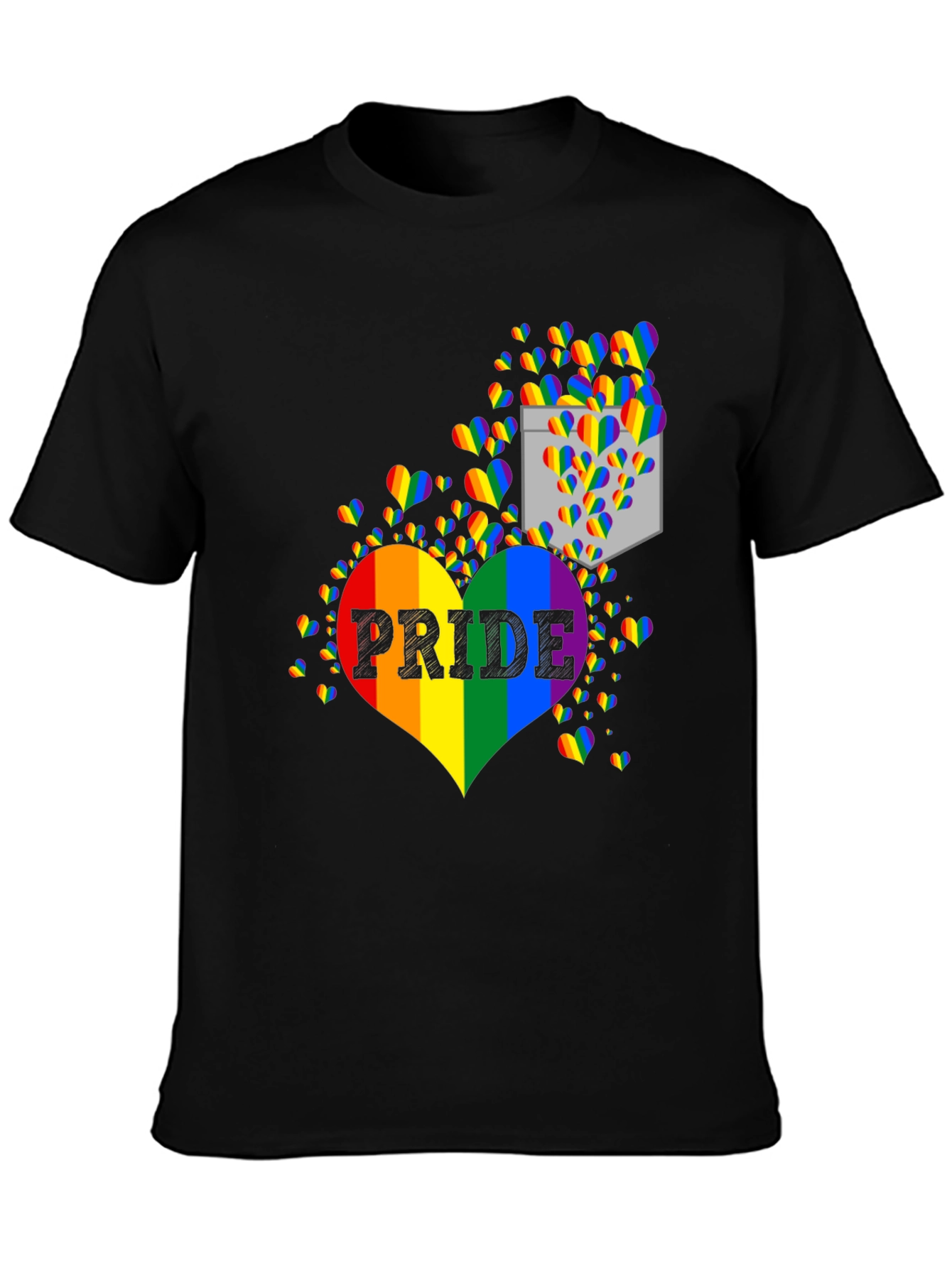 Pride Rainbow Heart Graphic T-Shirt