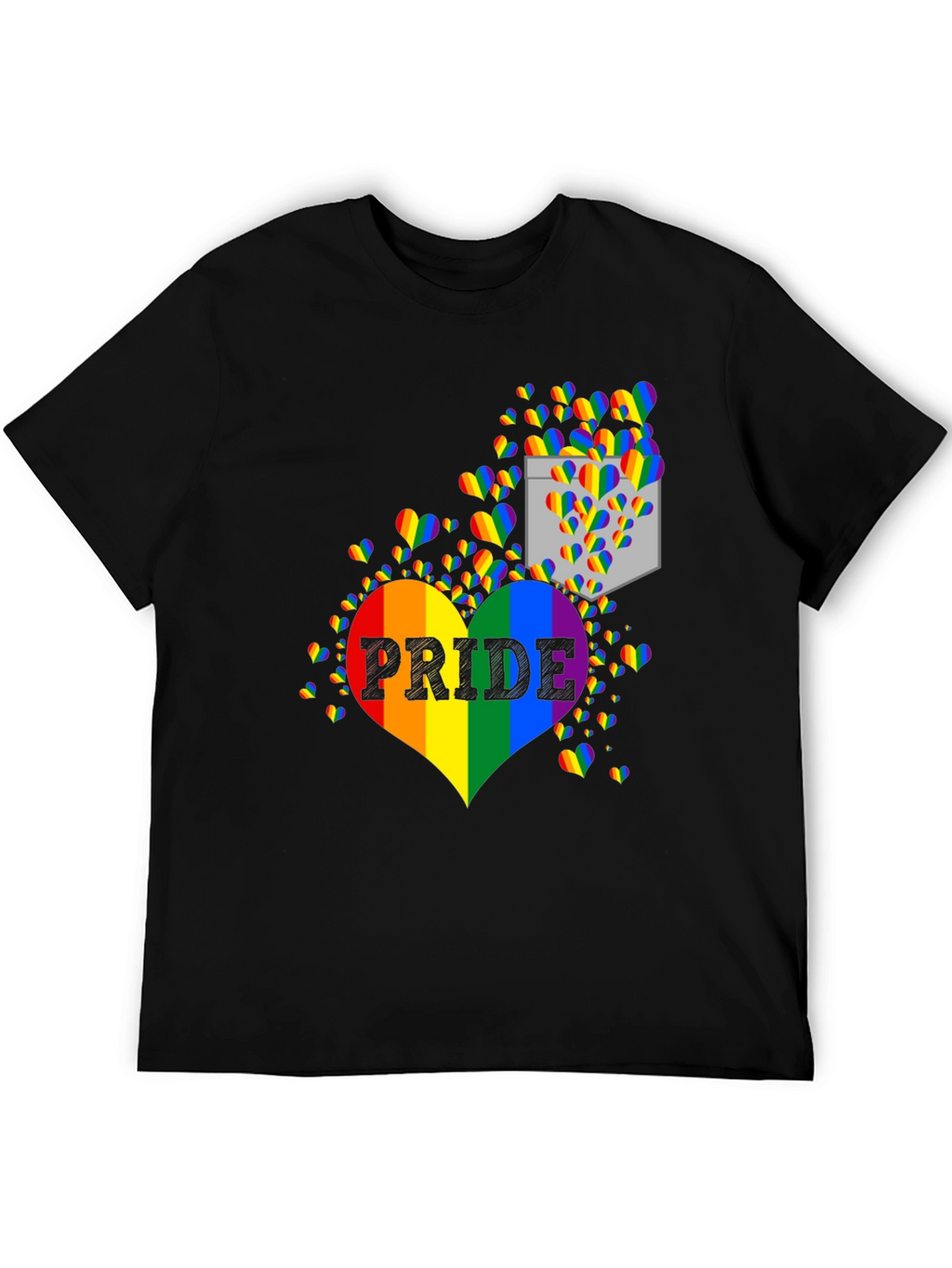 Pride Rainbow Heart Graphic T-Shirt