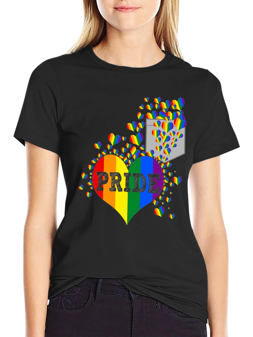 Pride Rainbow Heart Graphic T-Shirt