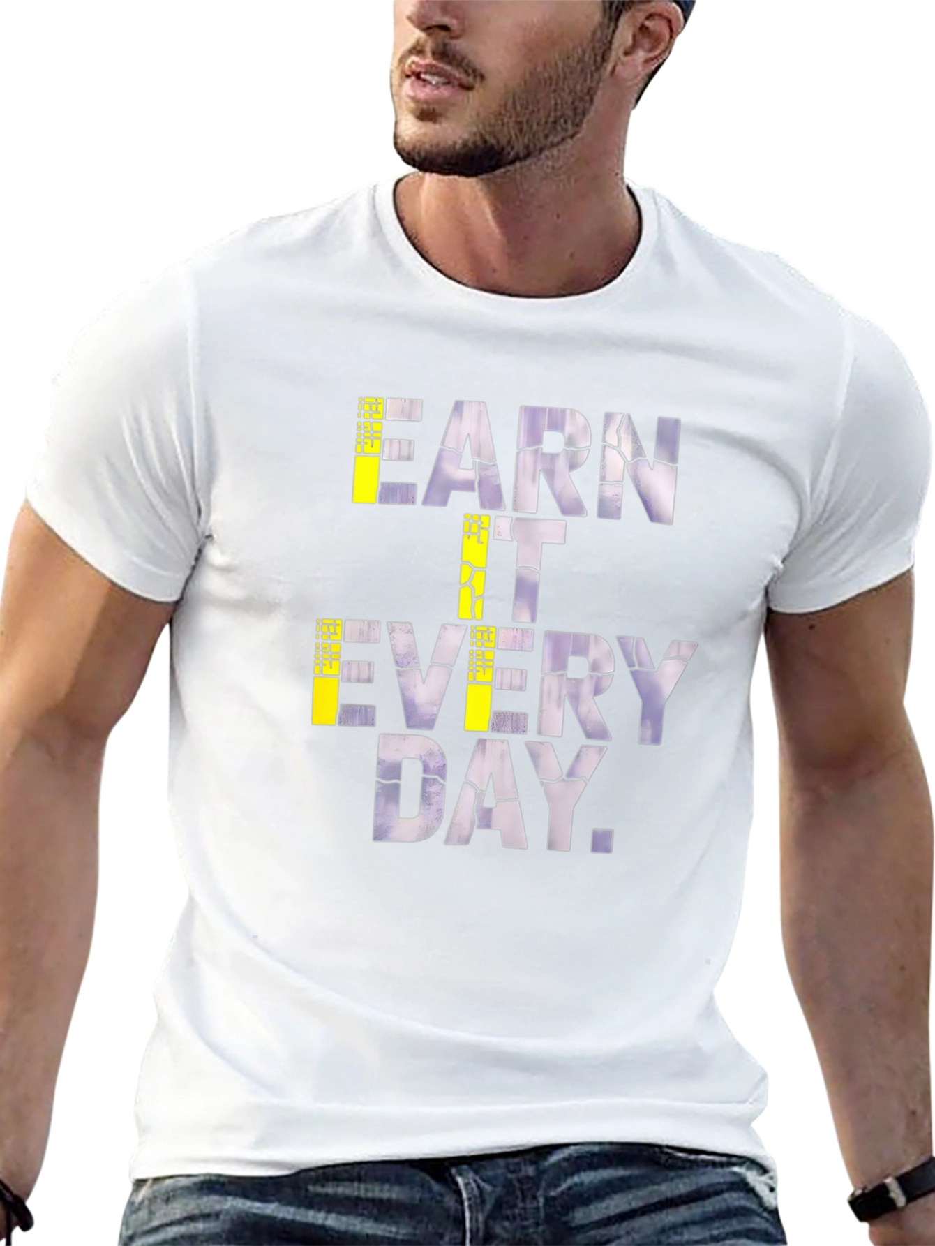 Earn It Every Day Graphic Tee - Black