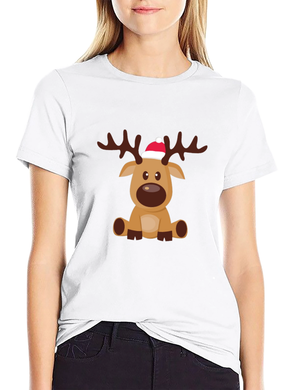 Cute Reindeer Christmas Holiday Tee