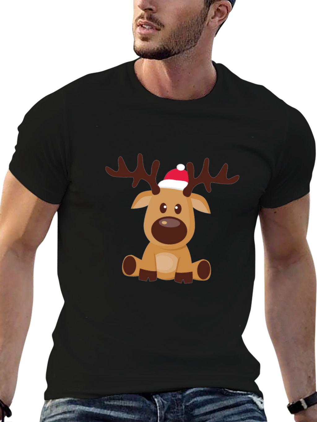 Cute Reindeer Christmas Holiday Tee