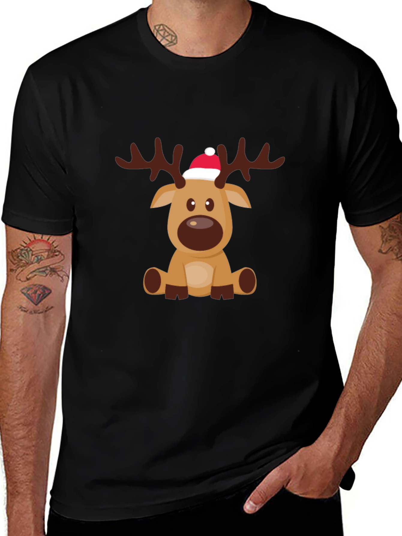 Cute Reindeer Christmas Holiday Tee