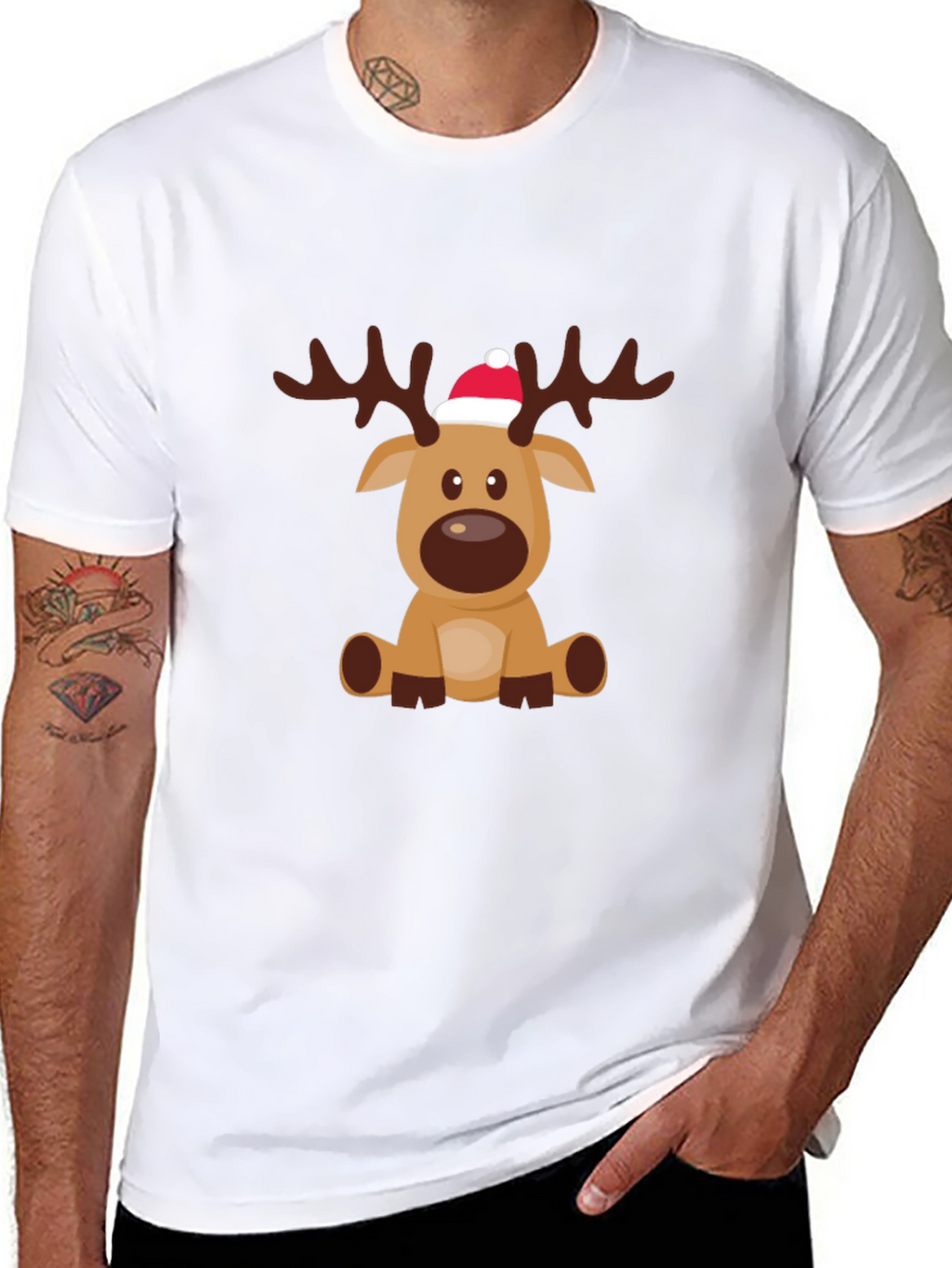 Cute Reindeer Christmas Holiday Tee