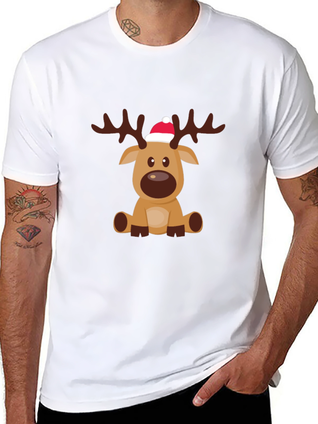 Cute Reindeer Christmas Holiday Tee