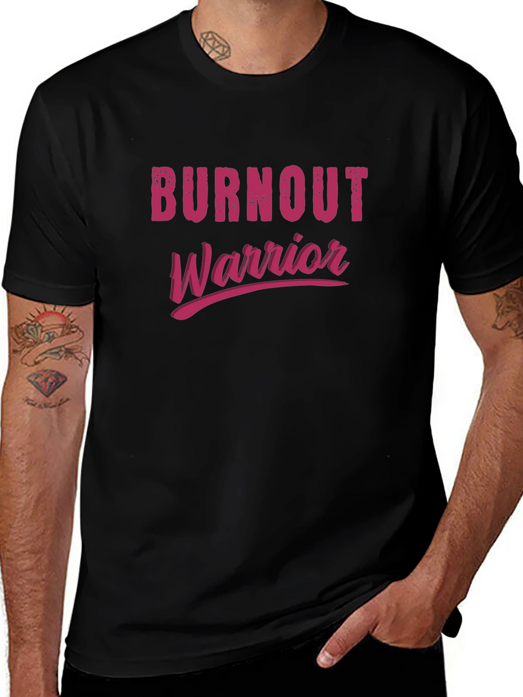 Burnout Warrior Graphic Tee - Black