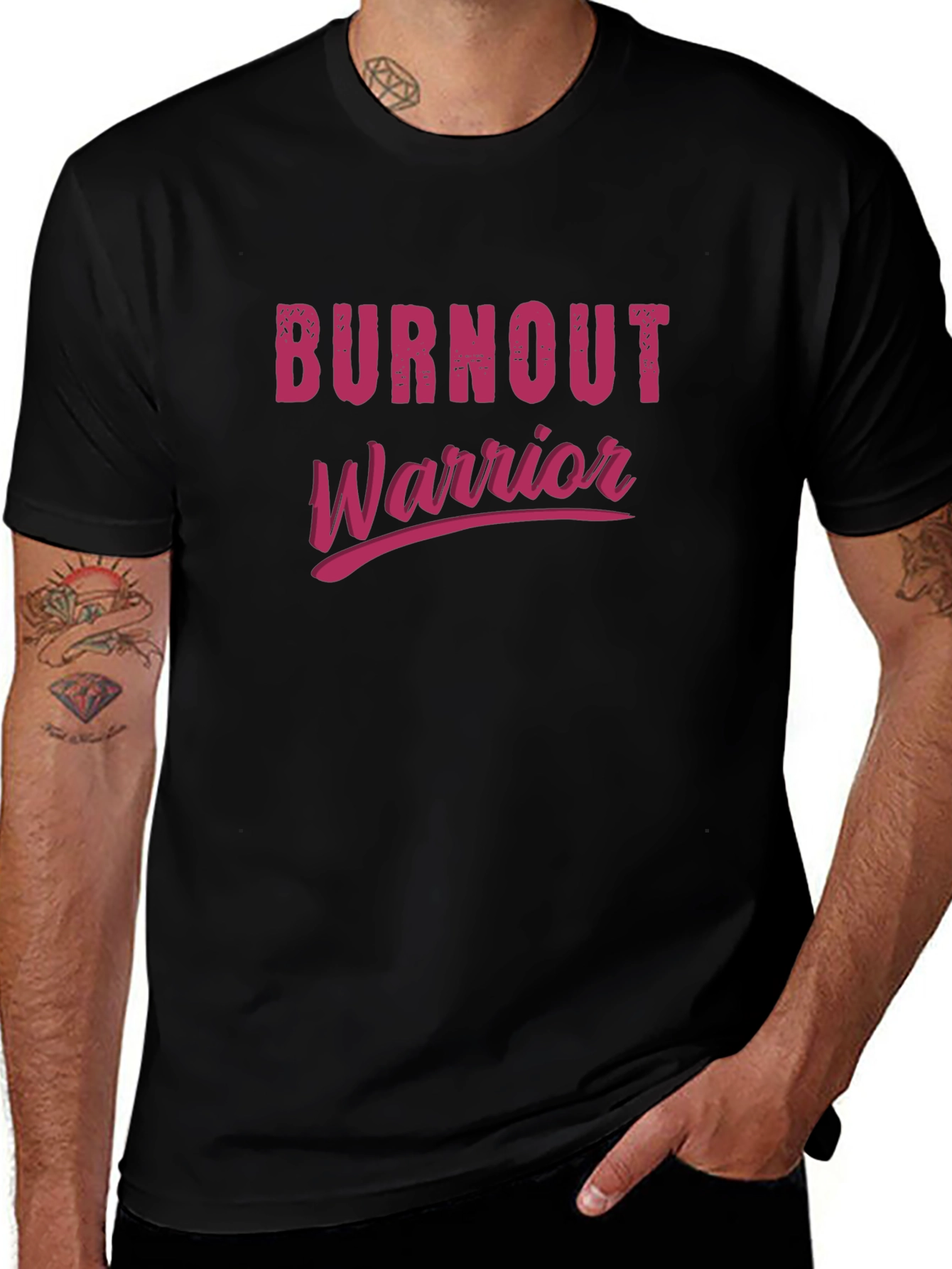 Burnout Warrior Graphic Tee - Black