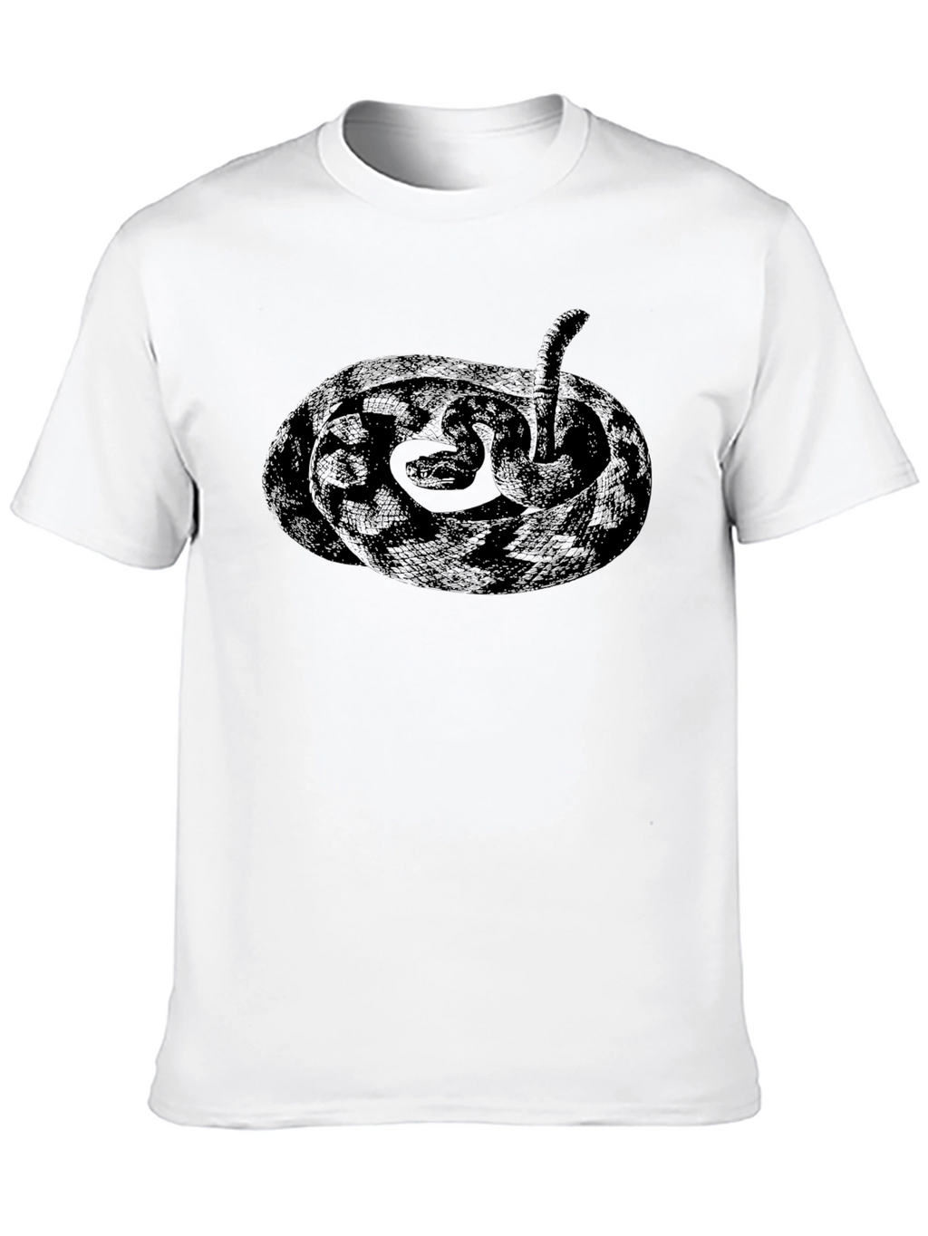 Snake Graphic Tee - Black Cotton T-Shirt