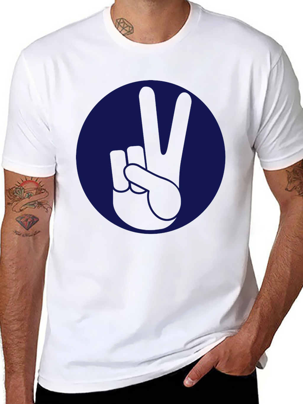 Peace Sign Graphic Tee - Stylish Comfort