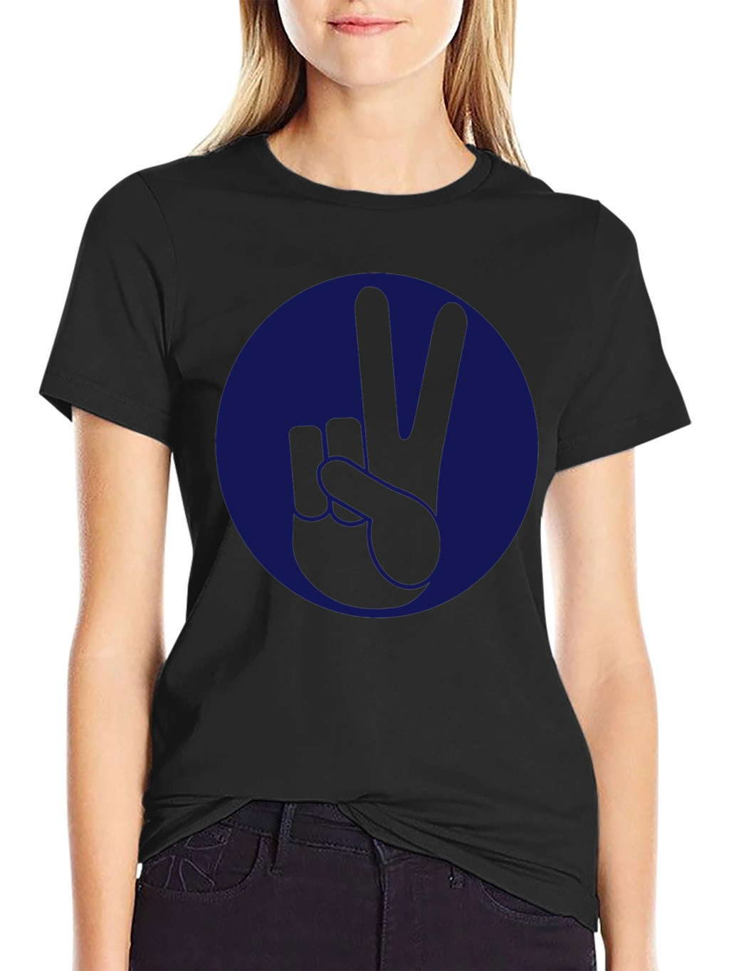 Peace Sign Graphic Tee - Stylish Comfort