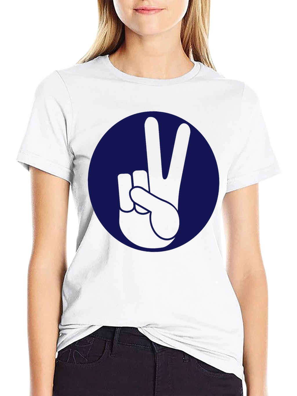 Peace Sign Graphic Tee - Stylish Comfort