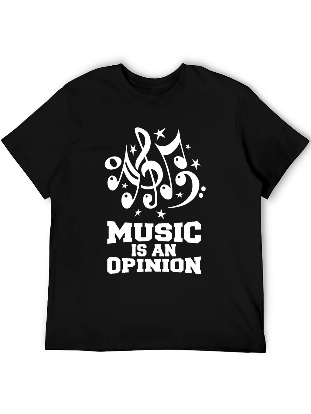 Music is an Opinion T-Shirt - Black Cotton Tee