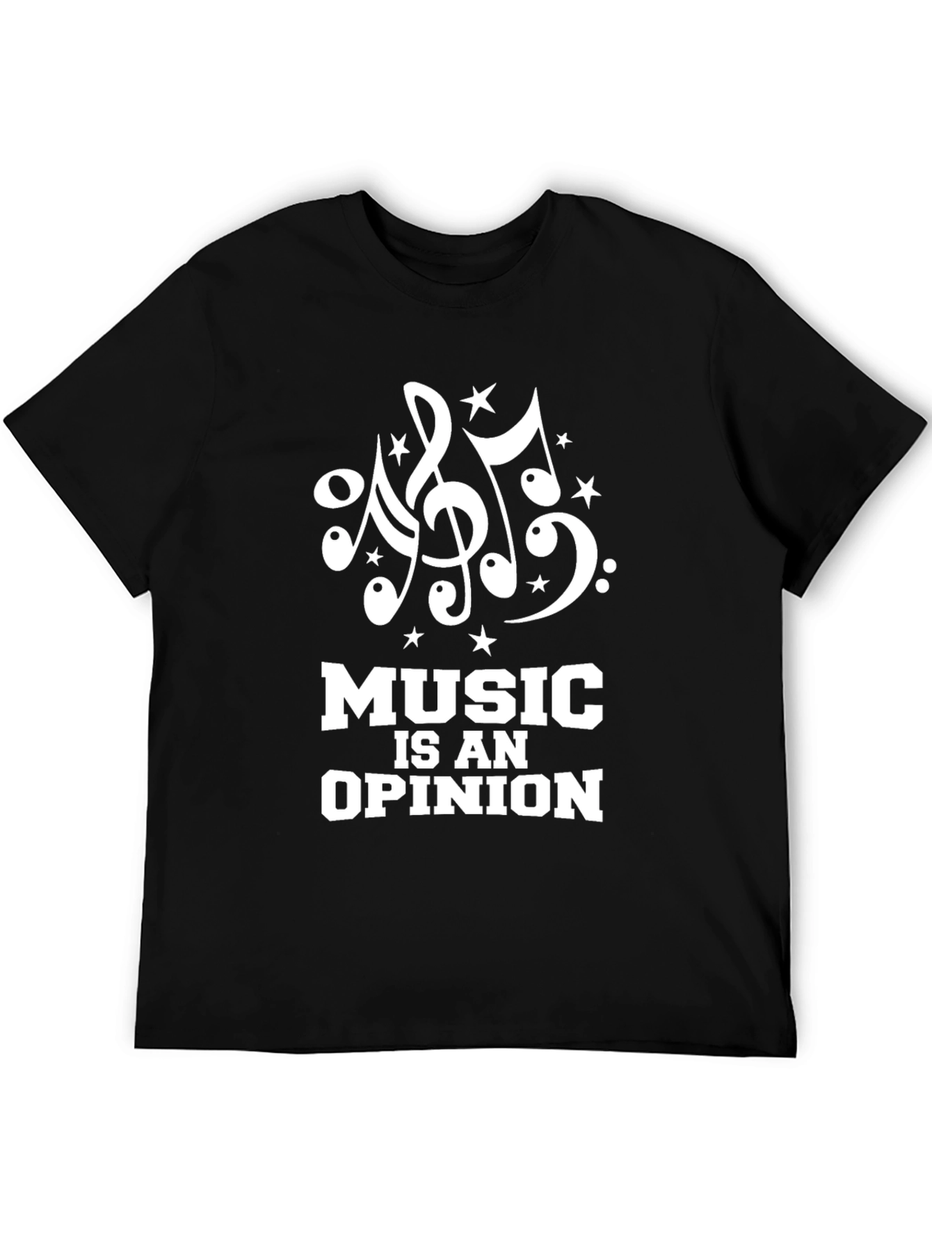 Music is an Opinion T-Shirt - Black Cotton Tee