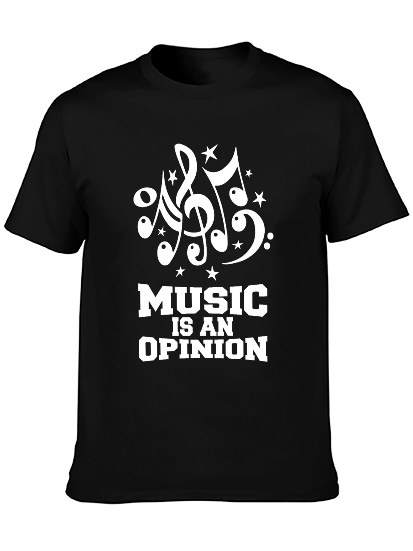 Music is an Opinion T-Shirt - Black Cotton Tee