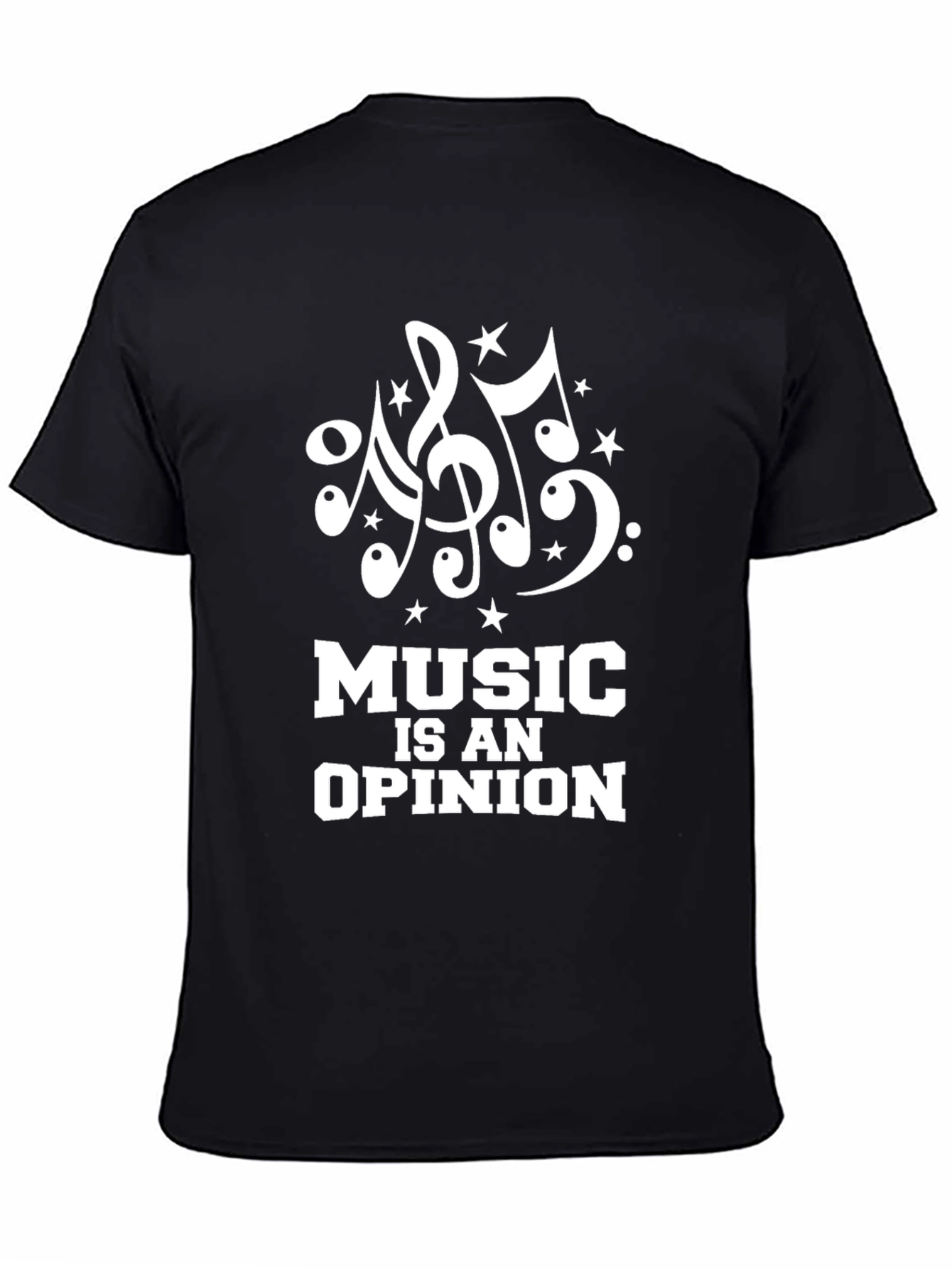 Music is an Opinion T-Shirt - Black Cotton Tee