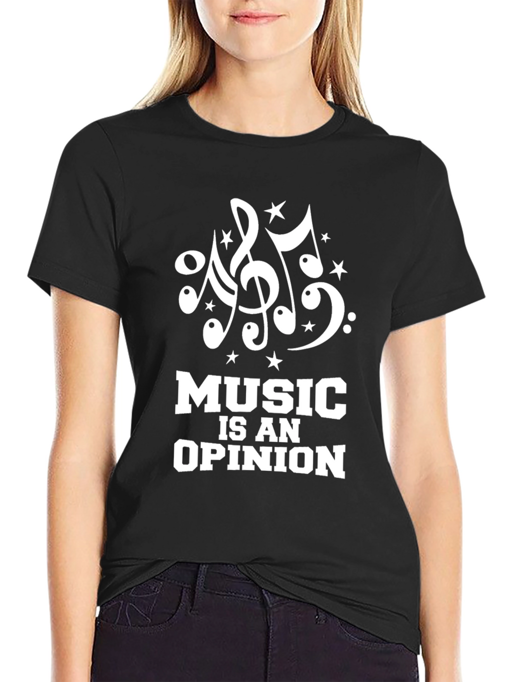Music is an Opinion T-Shirt - Black Cotton Tee