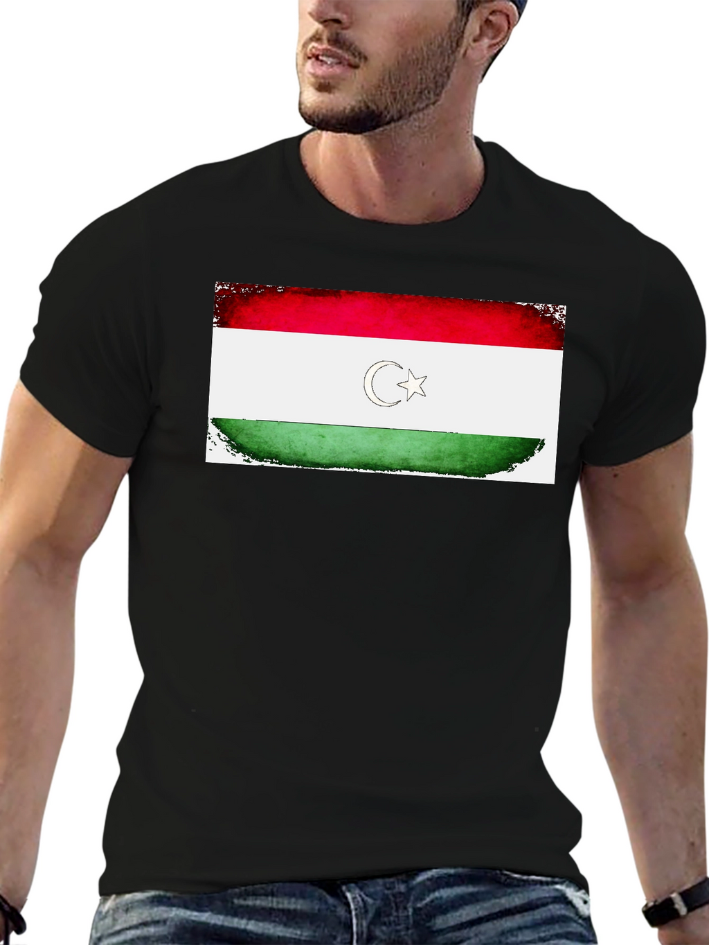 Turkmenistan Flag T-Shirt - Distressed Design