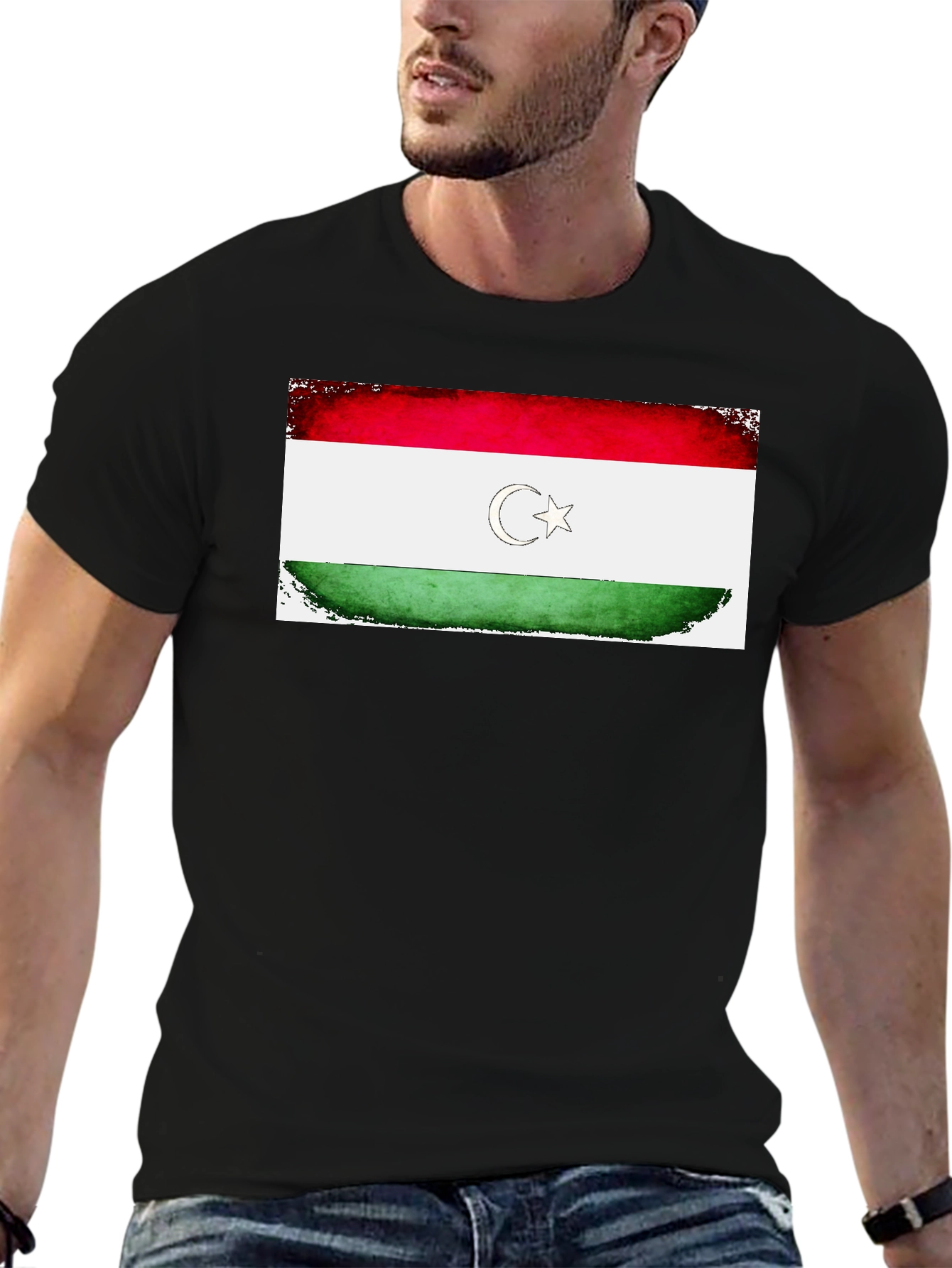 Turkmenistan Flag T-Shirt - Distressed Design