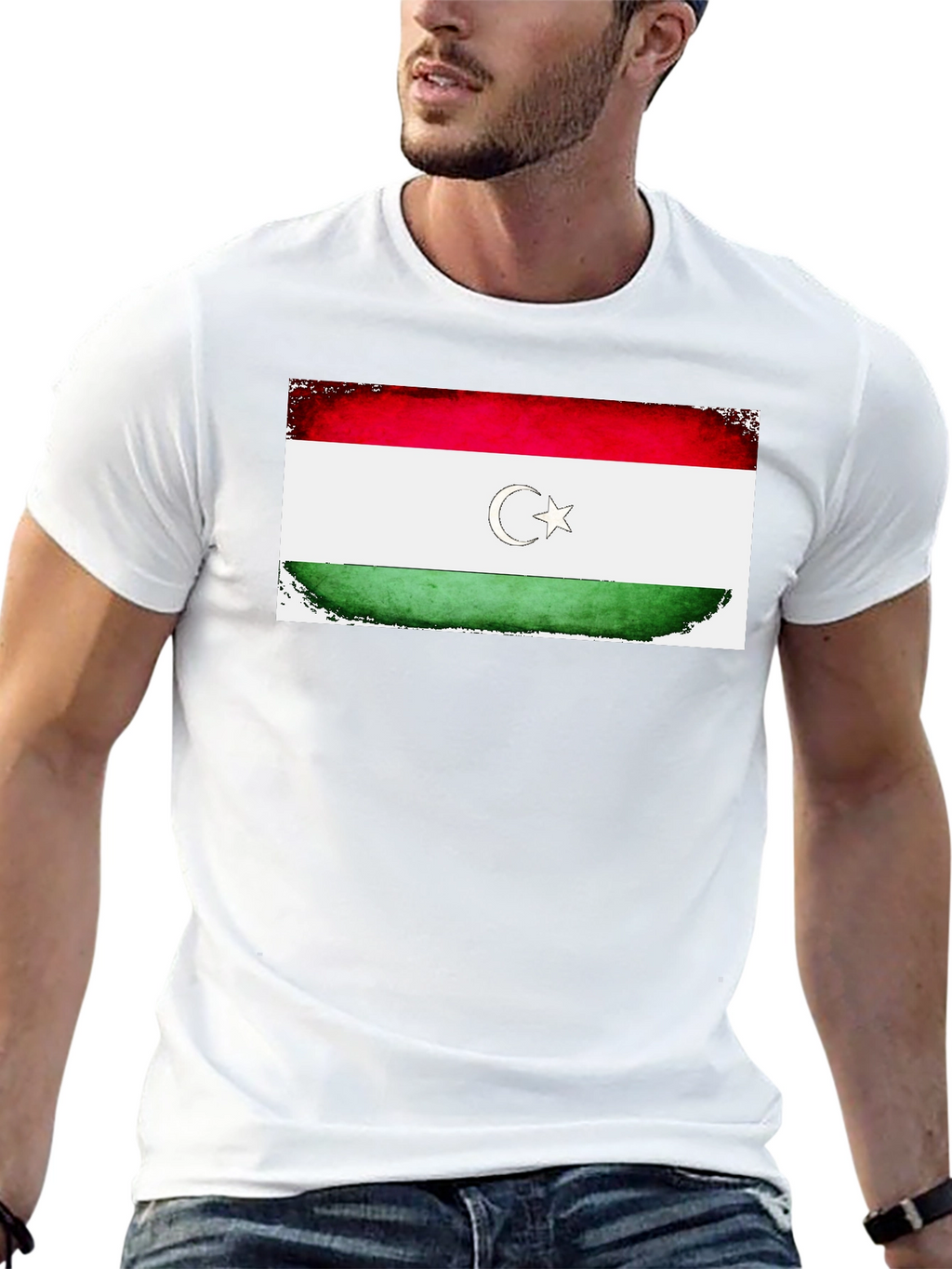 Turkmenistan Flag T-Shirt - Distressed Design
