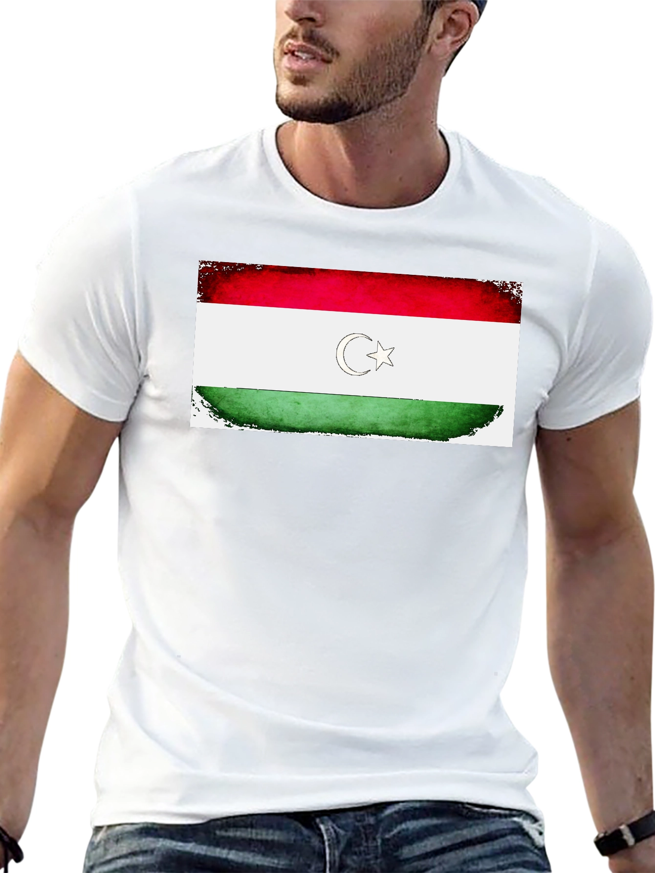 Turkmenistan Flag T-Shirt - Distressed Design